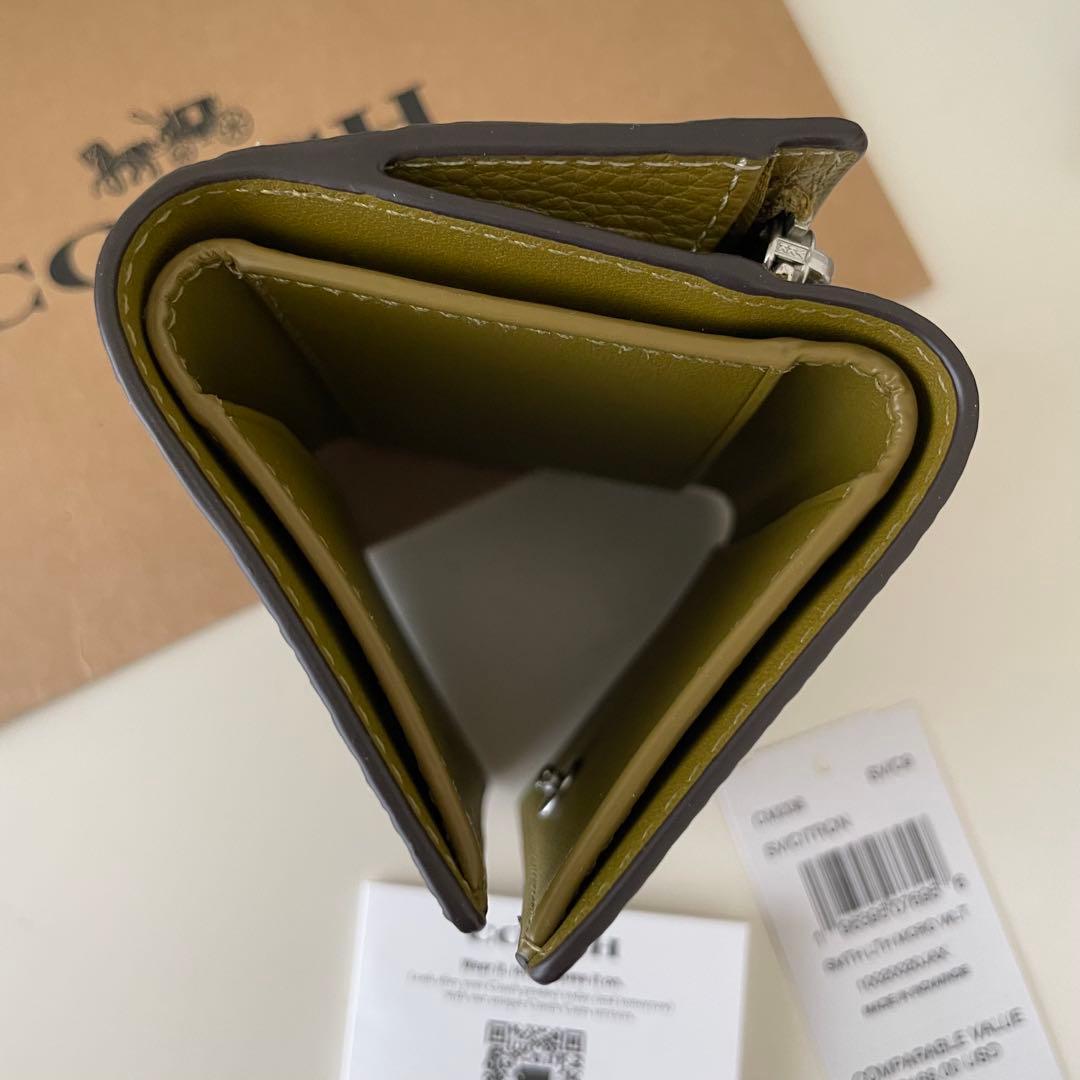 COACH コーチ　三つ折り財布　シトロン　ミニウォレット