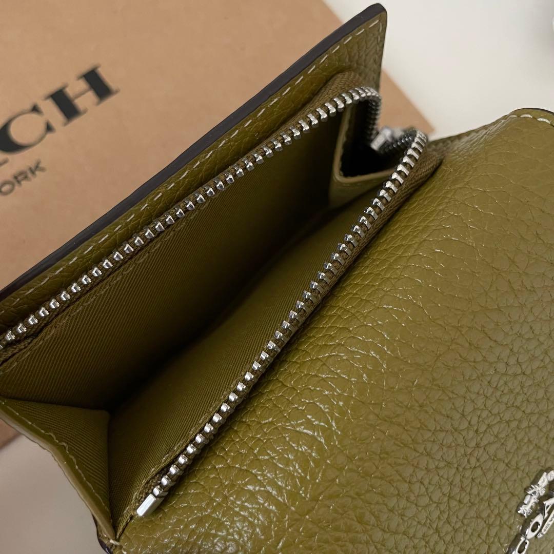 COACH コーチ　三つ折り財布　シトロン　ミニウォレット