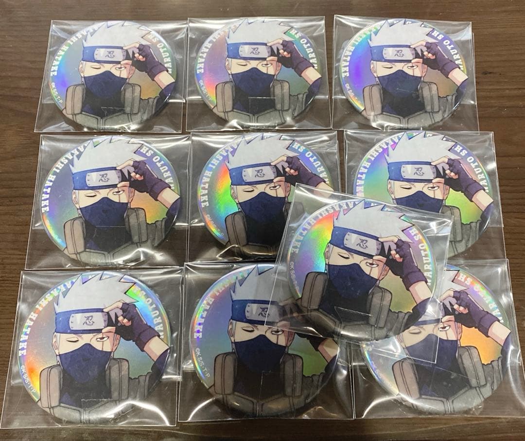 NARUTO カカシ 缶バッジ ベースヤード オーロラ 75mm