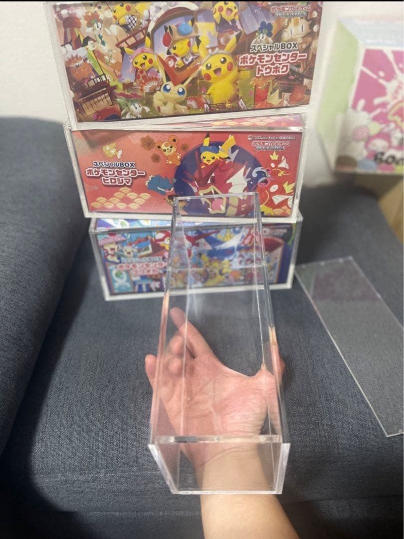 ポケモンカードBOX用 アクリル保護ケース トウホク ヒロシマ フクオカ 3個