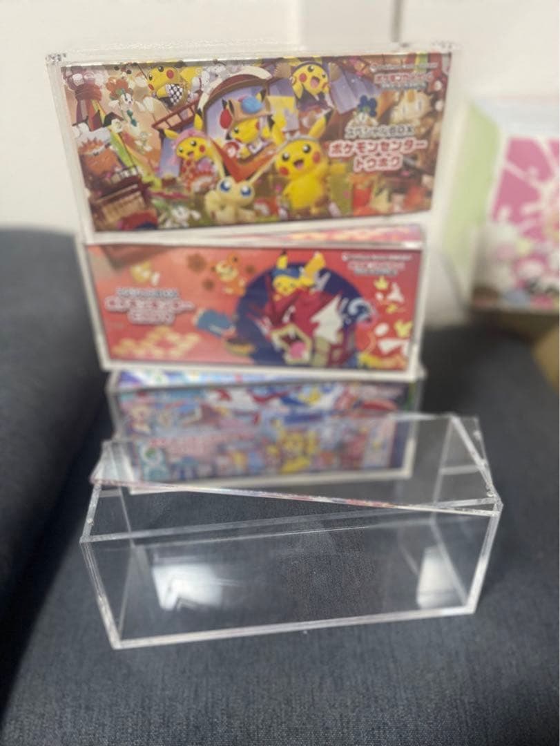 ポケモンカードBOX用 アクリル保護ケース トウホク ヒロシマ フクオカ 3個
