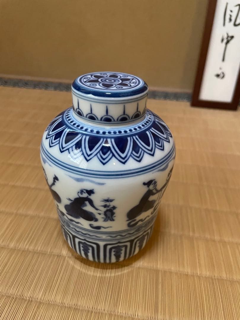 表千家　古曽部焼窯元 寒川義崇　振り出し　南蛮人 安南風人物　凡聖庵　松本宗匠