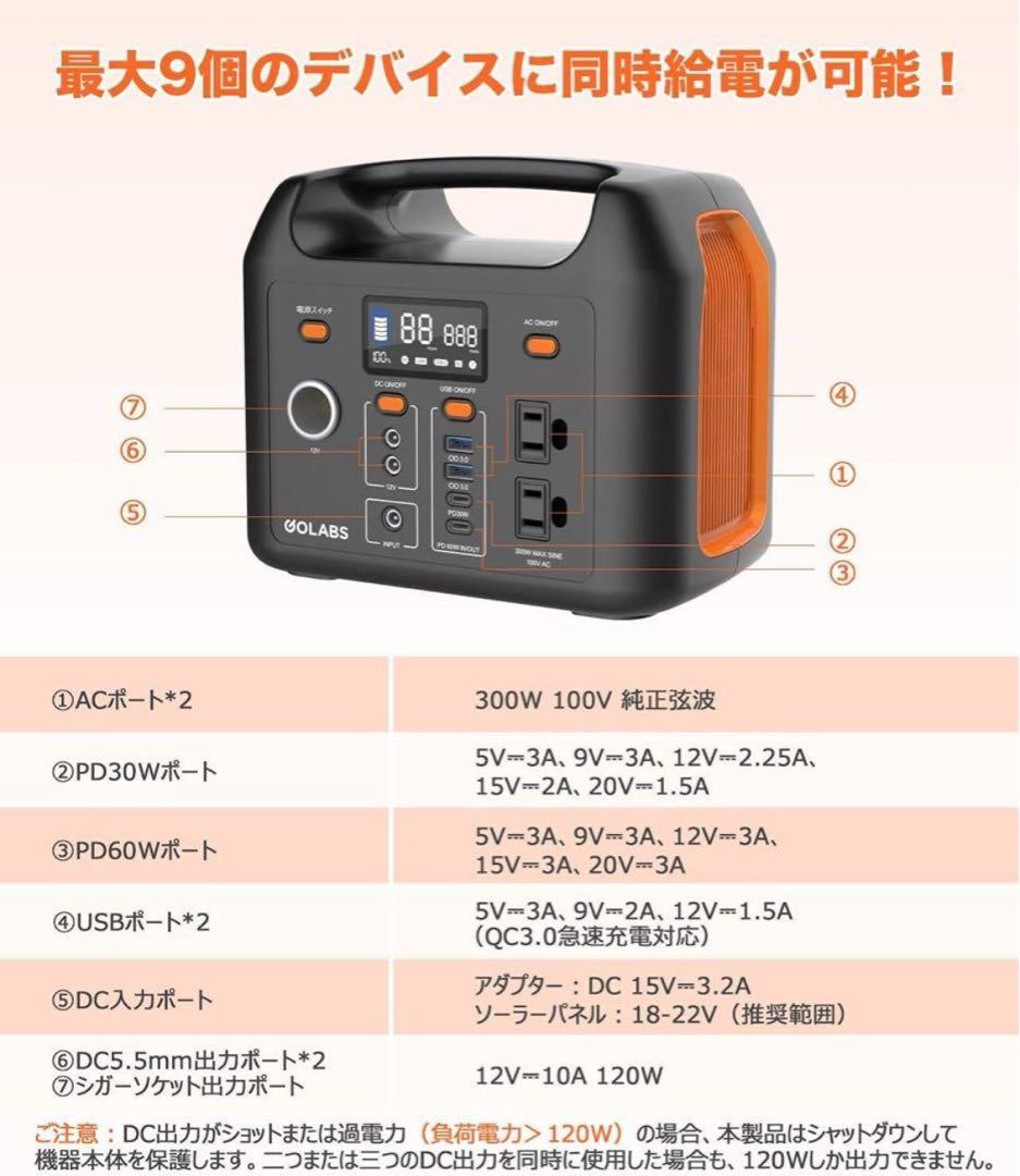 ポータブル電源 大容量 93450mAh キャンプ 防災