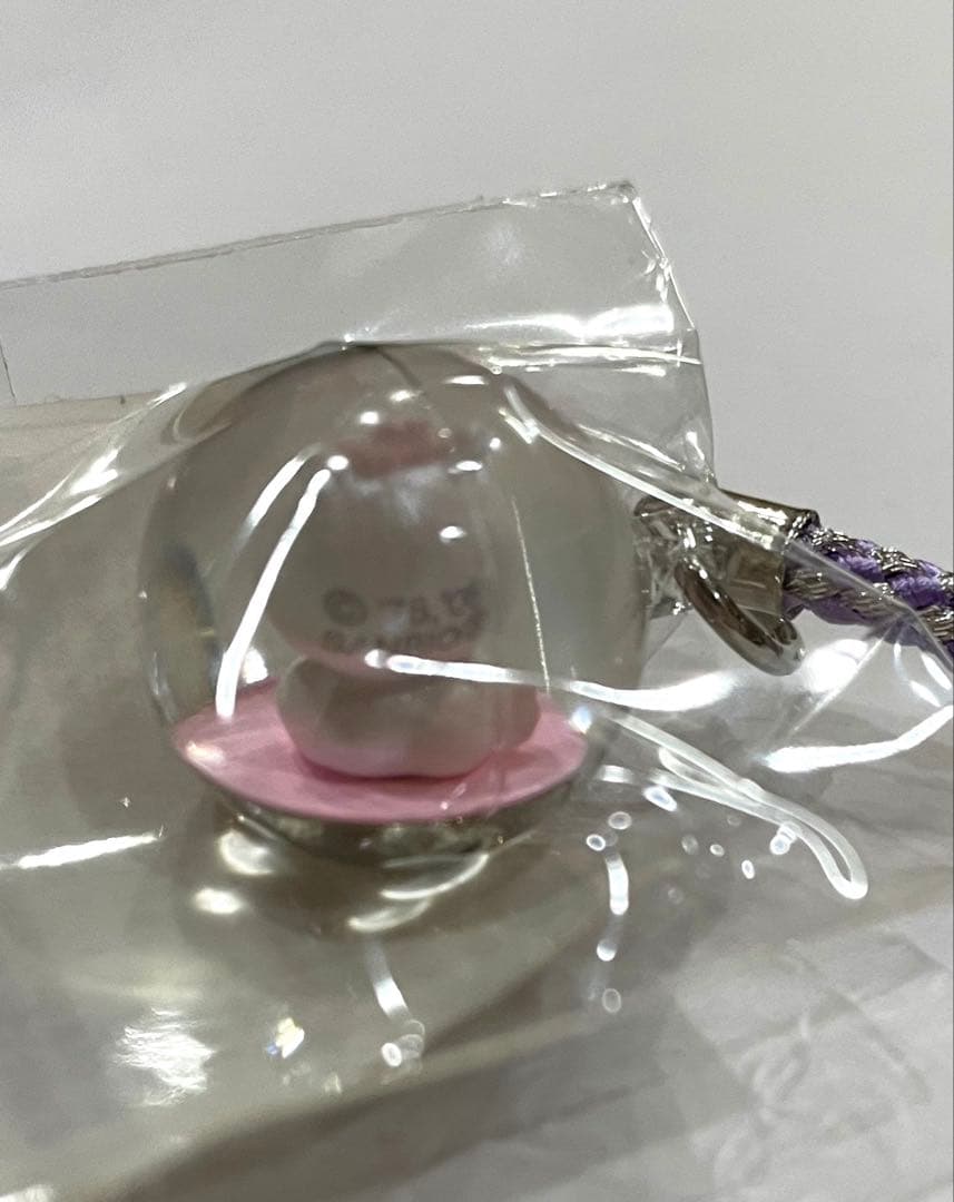 亀*様 ハローキティ 根付 ストラップ　【希少】 十二支　　午　水入り丸玉根付け