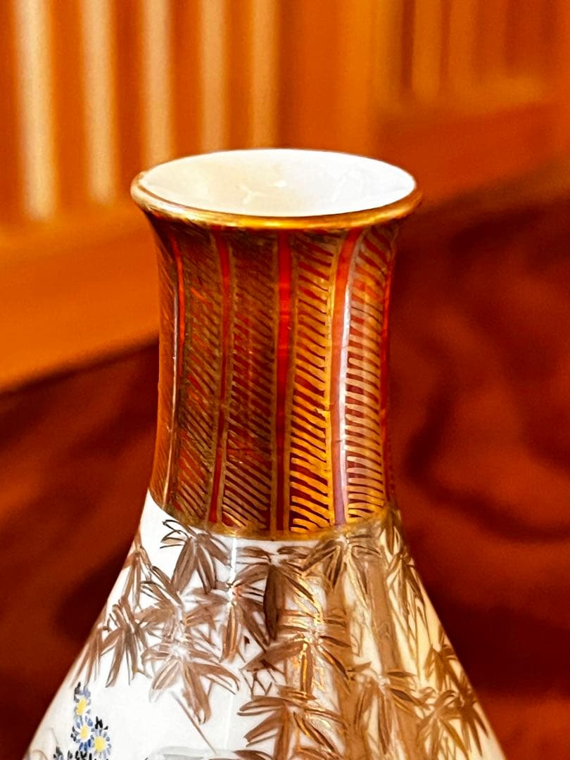 蔵出し　九谷　骨董　アンティーク　一輪挿　インテリア小物