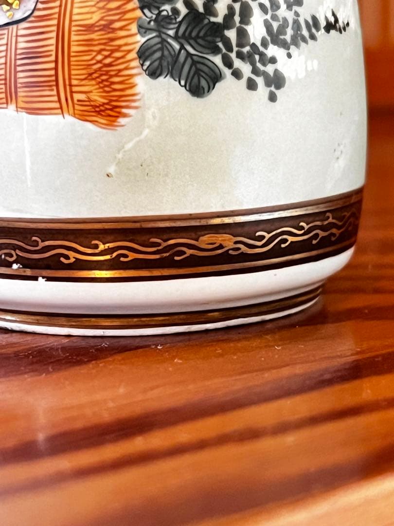 蔵出し　九谷　骨董　アンティーク　一輪挿　インテリア小物