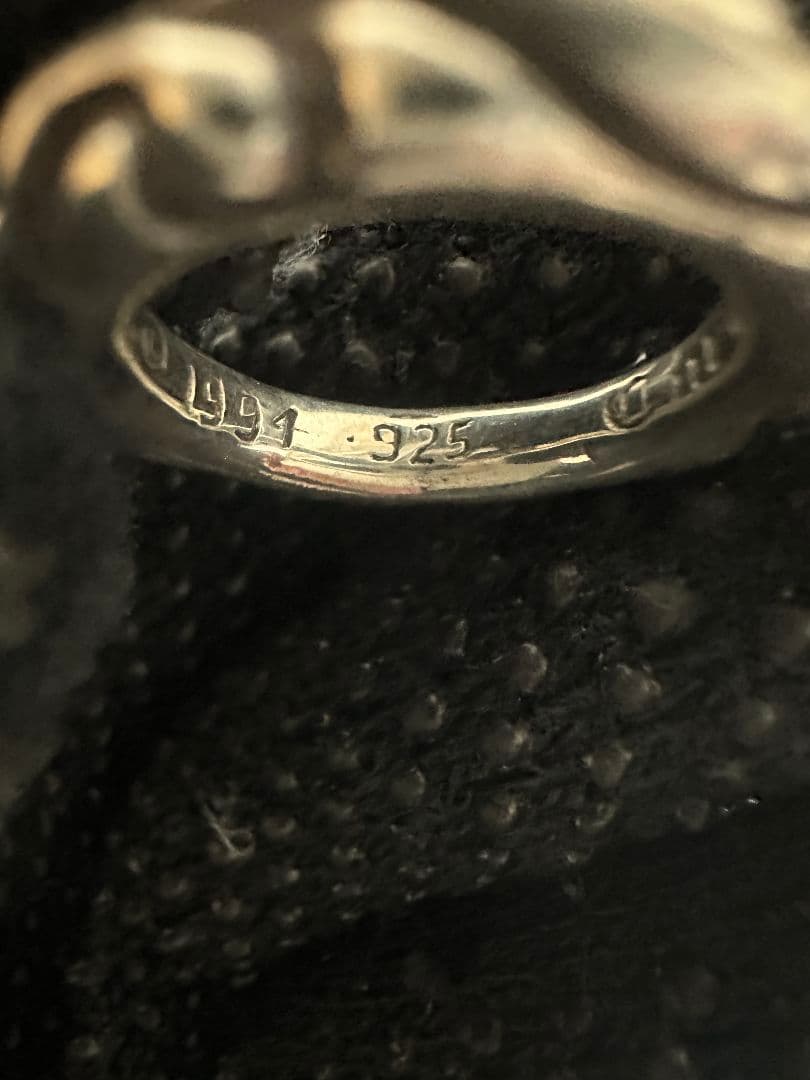 納品書有 クロムハーツ 正規品 スクロールバンド リング 約11.5号