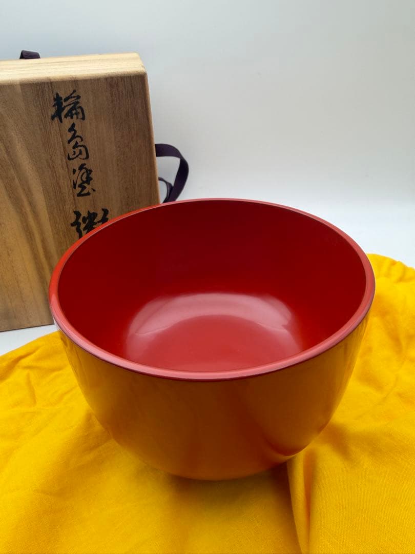 輪島塗　粥椀　高州堂造　塗師　富三　1客