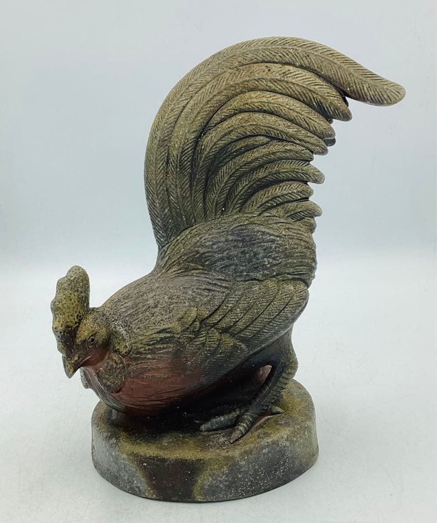 Sahara❣️★ 小山一草先生　備前焼鶏置物　共箱　★ 【101】　★