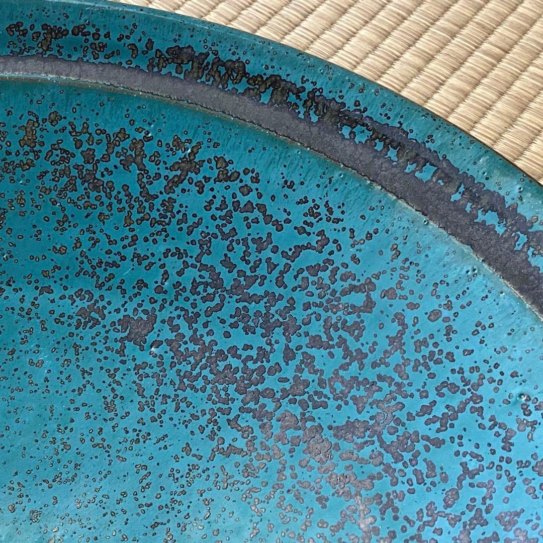 希少 牛ノ戸焼 掛け分け 大皿 特大サイズ 吉田璋也 民藝 柳宗悦 鳥取民芸