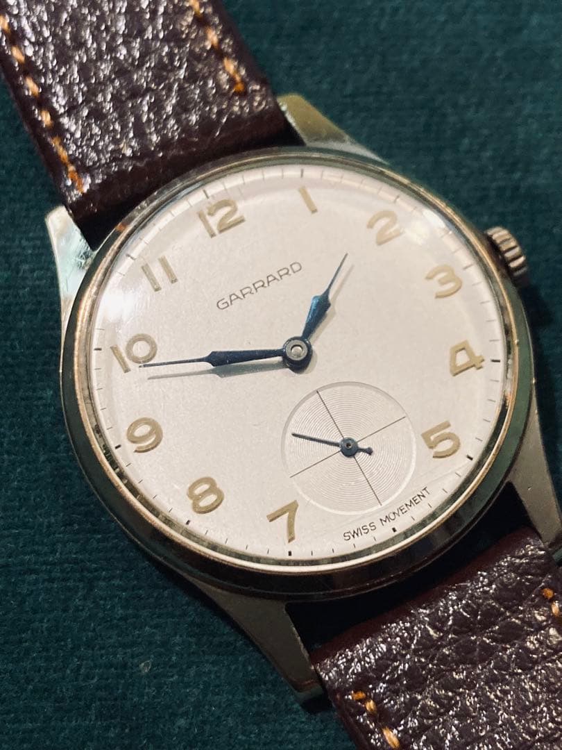 【9金無垢】GARRARD（ガラード） 手巻き時計