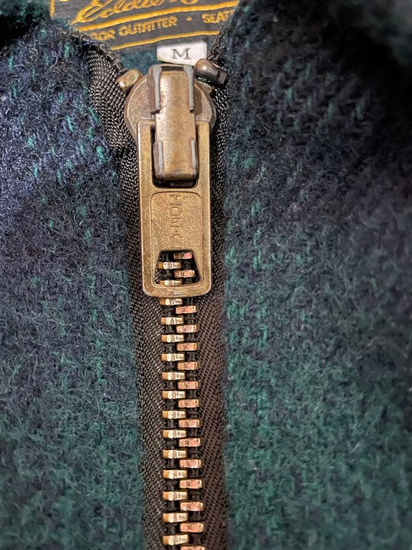 ケンちゃん　eddie bauer オンブレウール ジャケット　グリーン