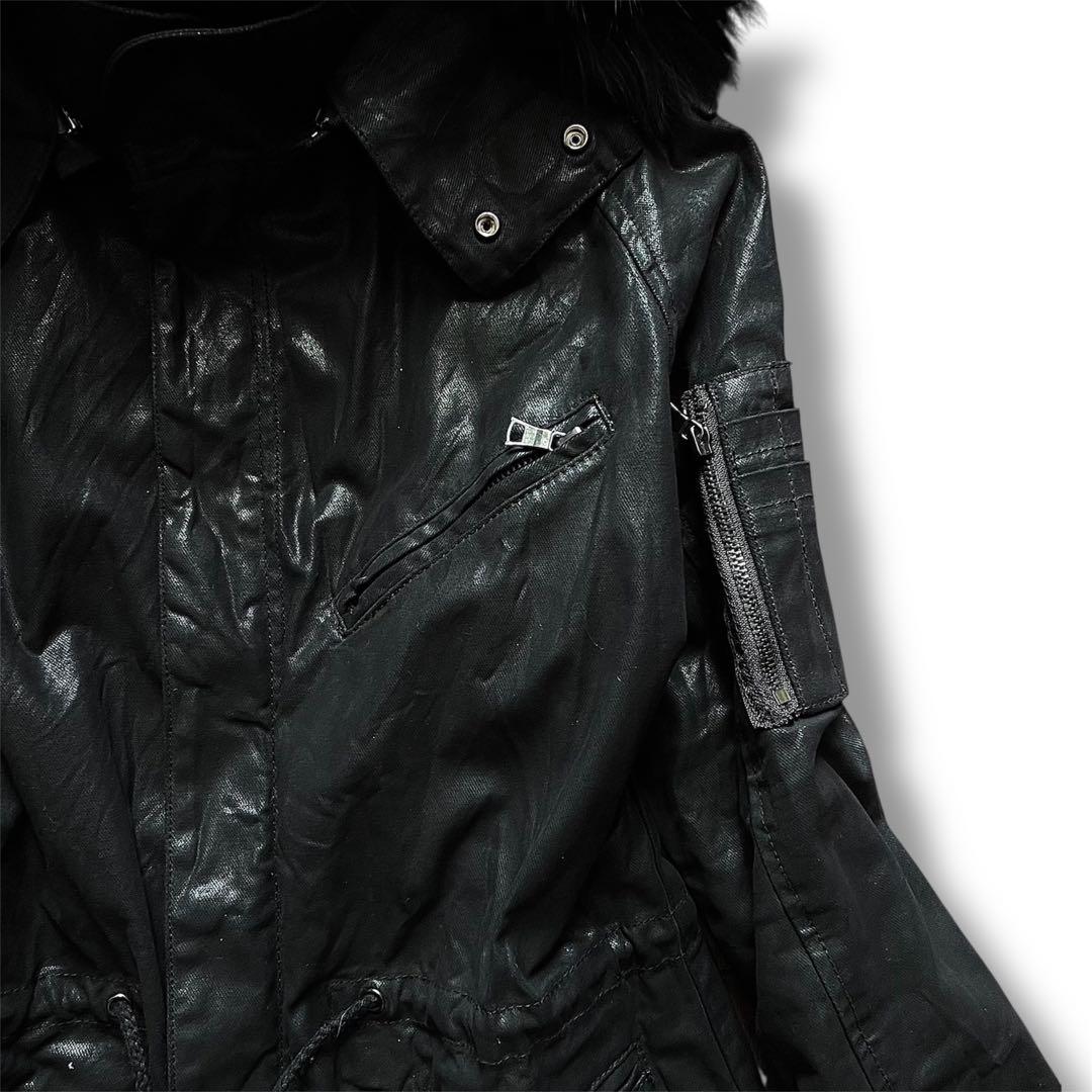 ジャケット・アウター 00s COATING FUR MILITARY MODS COAT