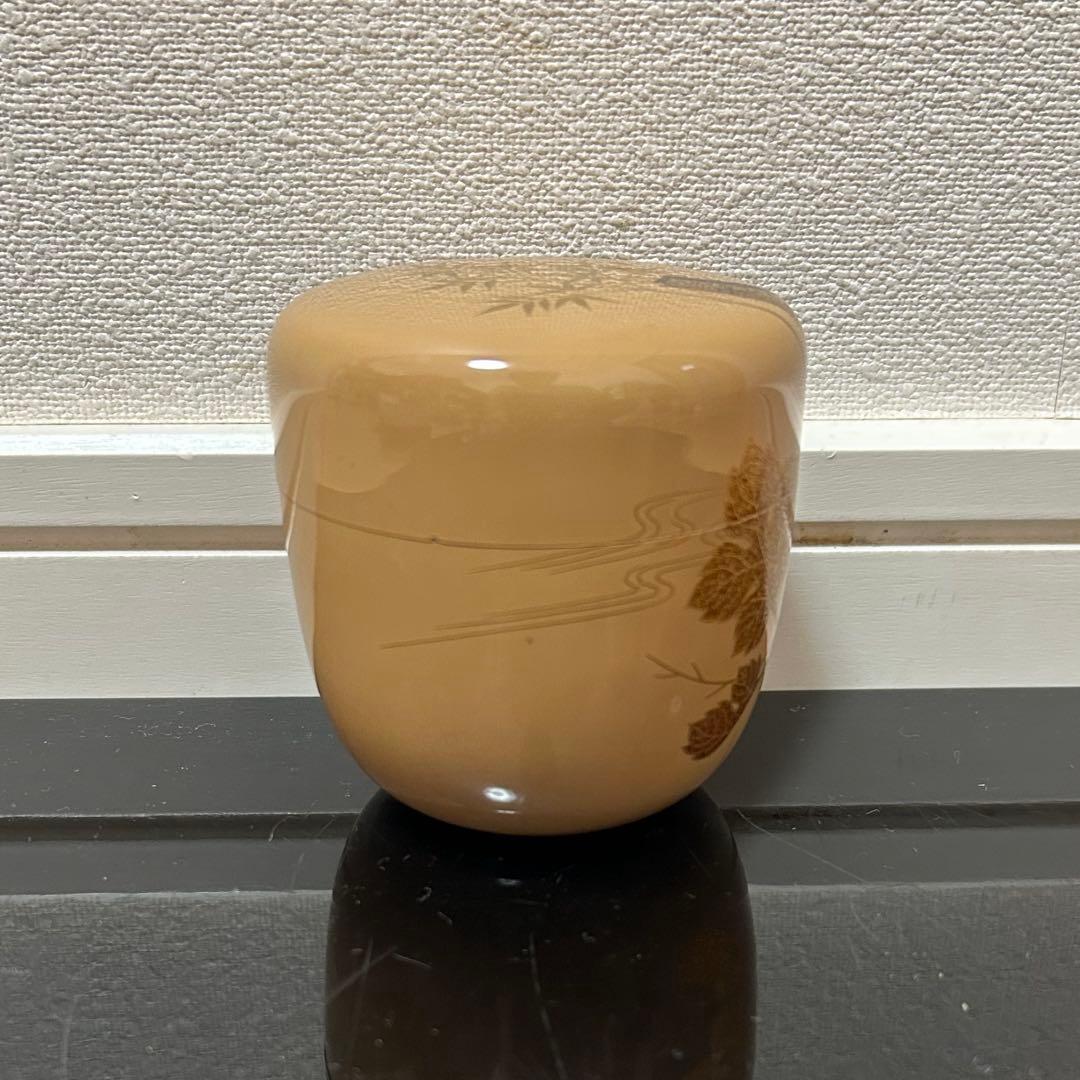 白漆七夕蒔絵大棗　茶道具懐石茶箱鵬雲斎坐忘斎淡々斎即中斎七事式而妙斎香合水指茶碗