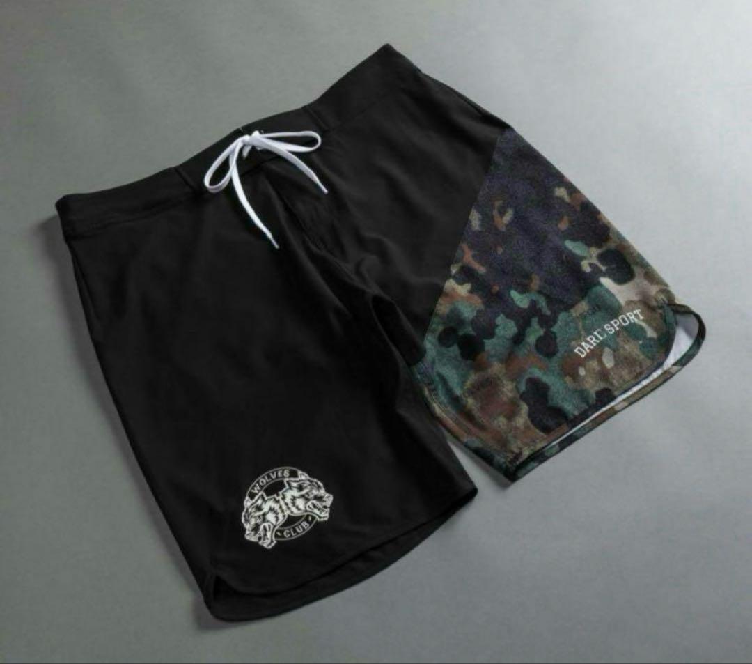 1063　レア darc sport　ダルクスポーツ 立　ステージショーツ 黒緑