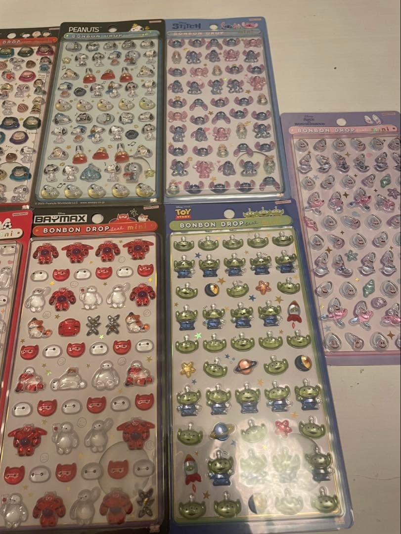 オ*）様 第二弾　ボンボンドロップシールmini ディズニースヌーピーまとめ売り
