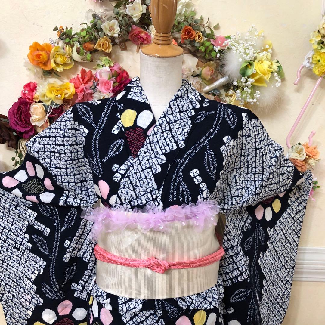 美品‼️有松鳴海絞り伝統工芸❤️正絹名古屋帯❤️大人お洒落貴賓着こなしセレブ❤️絶品