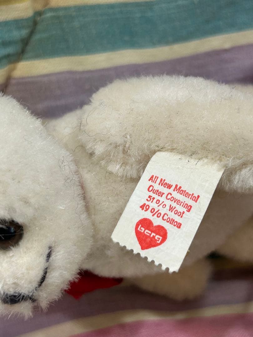 最終お値下げ　レア！タグ付き　可愛い顔のヴィンテージ　ベルグ　ホワイトベア