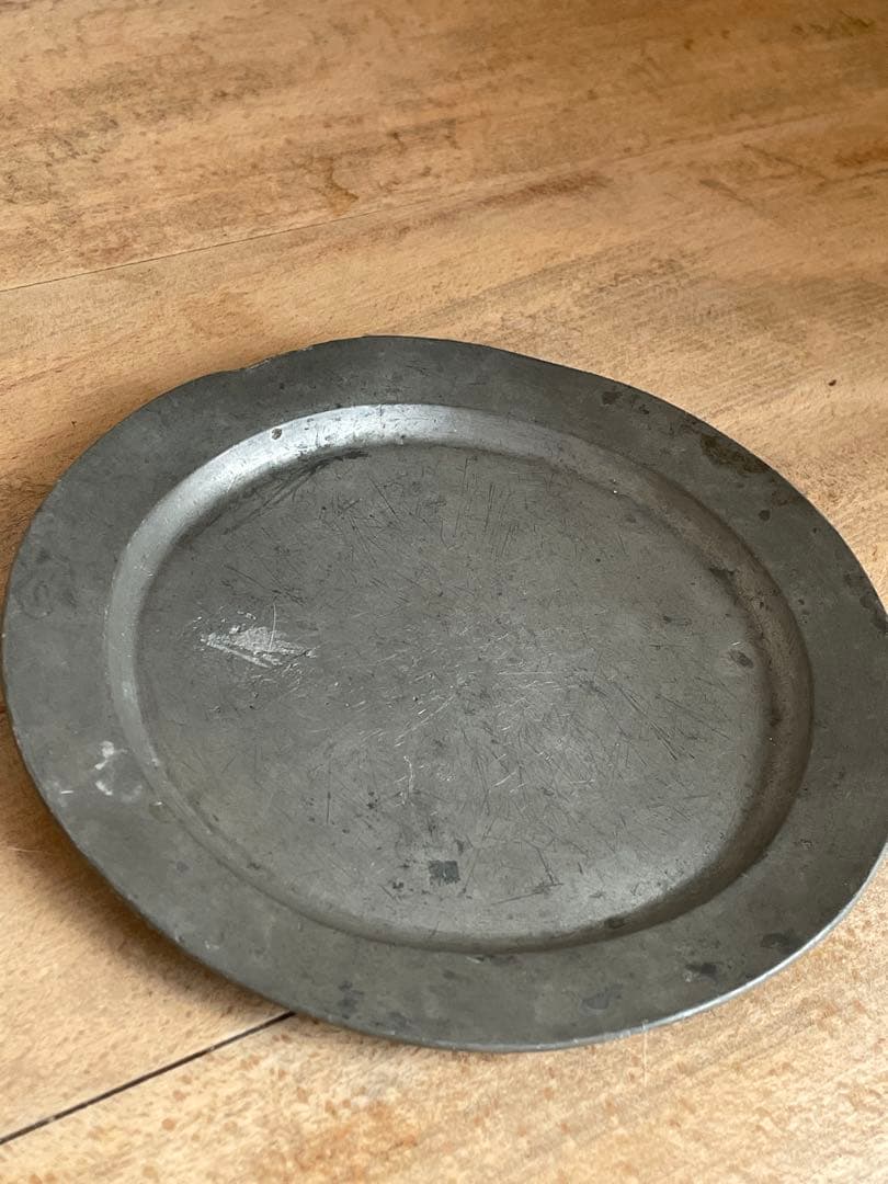 アンティーク　ヴィンテージ　古道具　ピュータープレート　エタン皿　錫