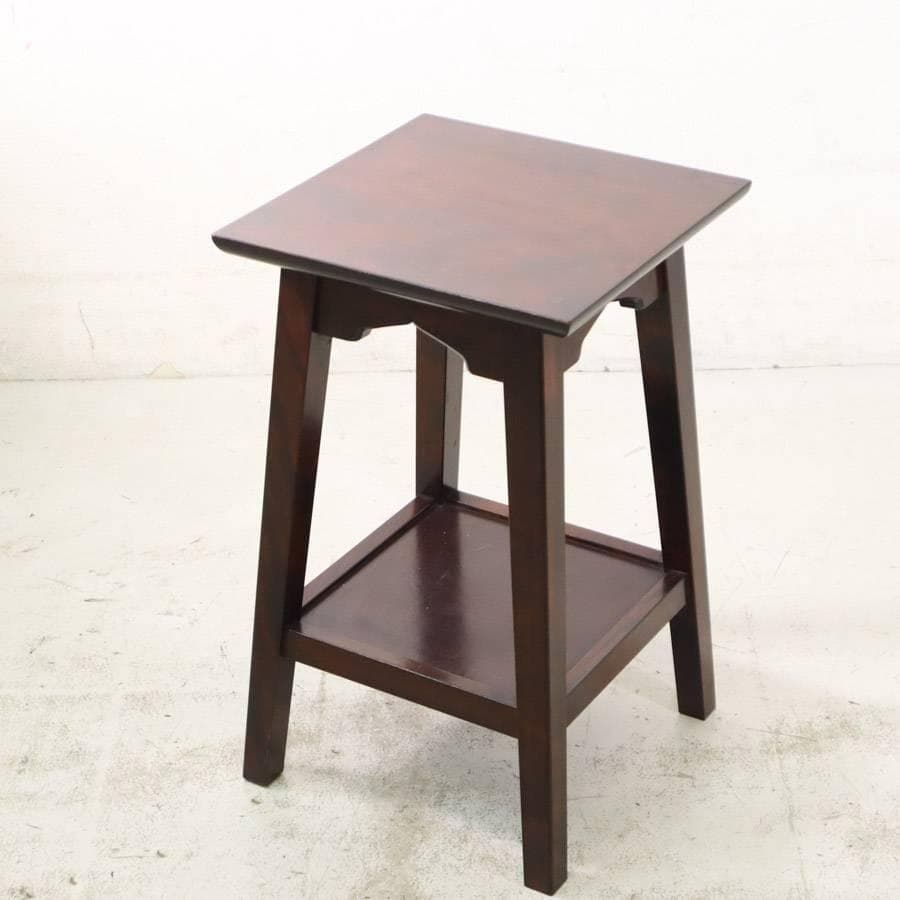 松本民芸家具 ミズメザクラ サイドテーブル 花台 高さ60cm 作家サイン入り