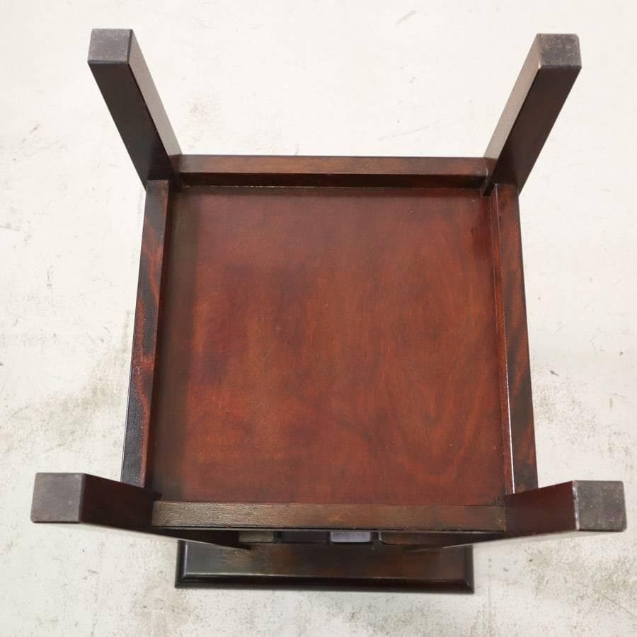 松本民芸家具 ミズメザクラ サイドテーブル 花台 高さ60cm 作家サイン入り