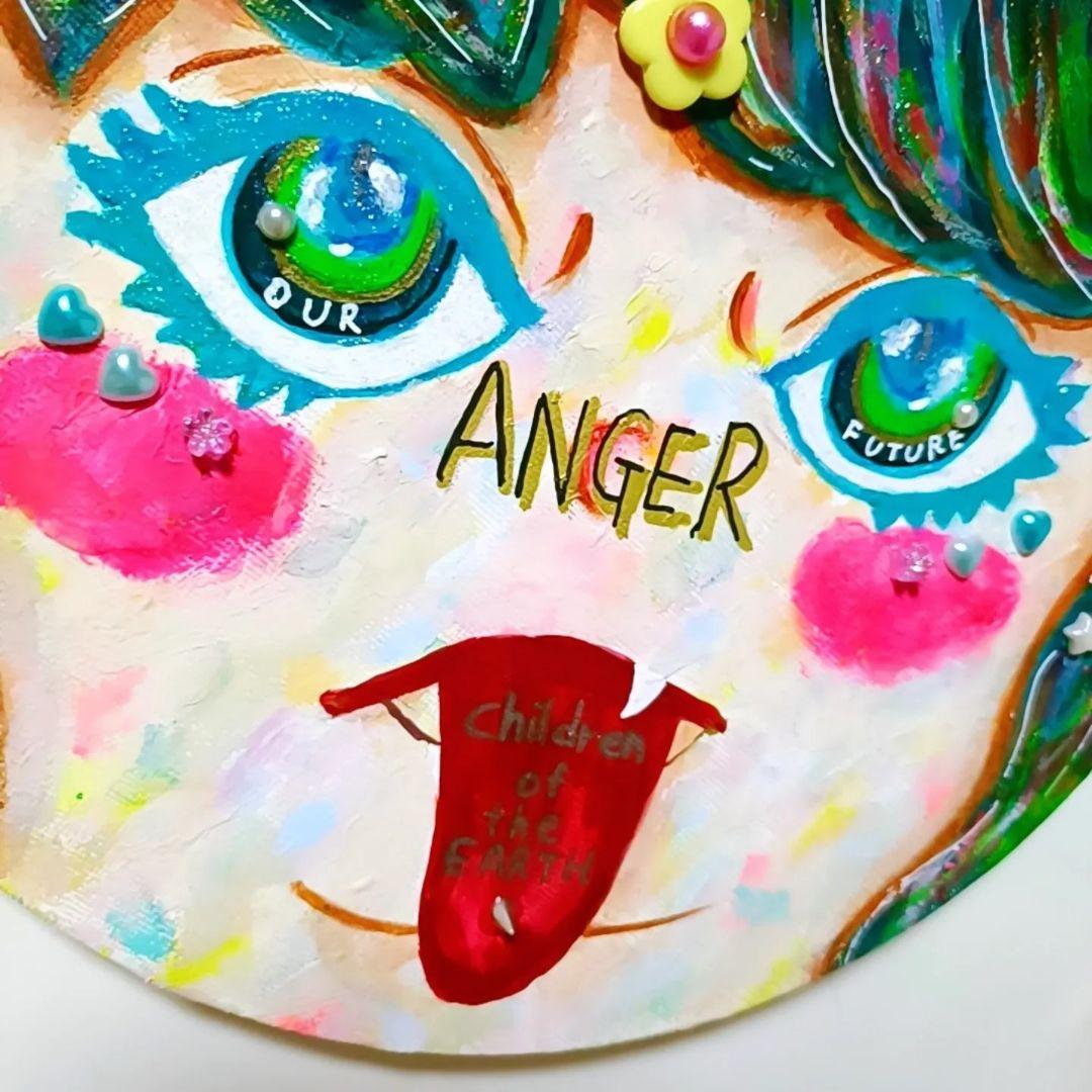 【一点物現代アート】Children of the EARTH【直径25cm】