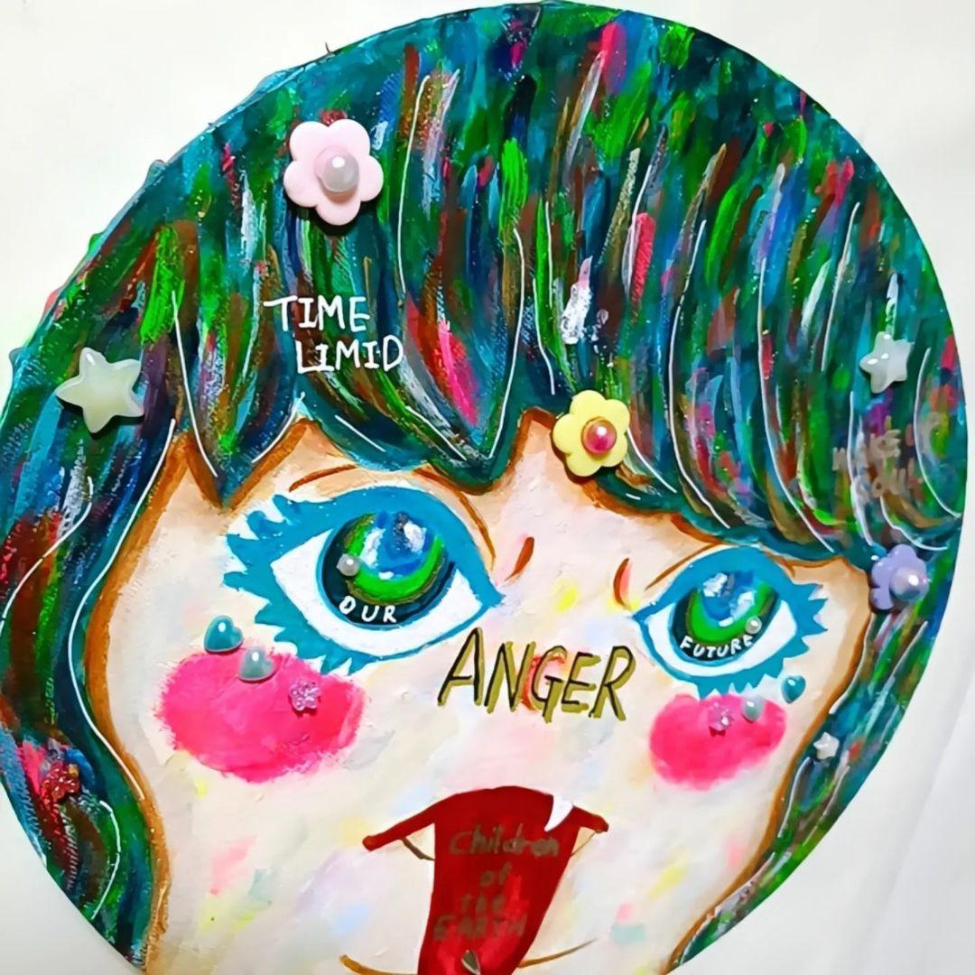 【一点物現代アート】Children of the EARTH【直径25cm】