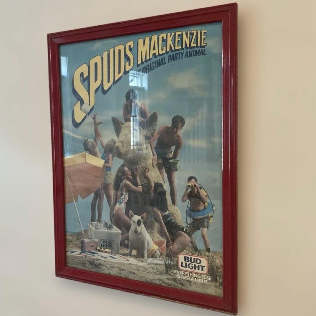 Rare80s Spuds Mackenzie BUDLIGHTフレームパネル