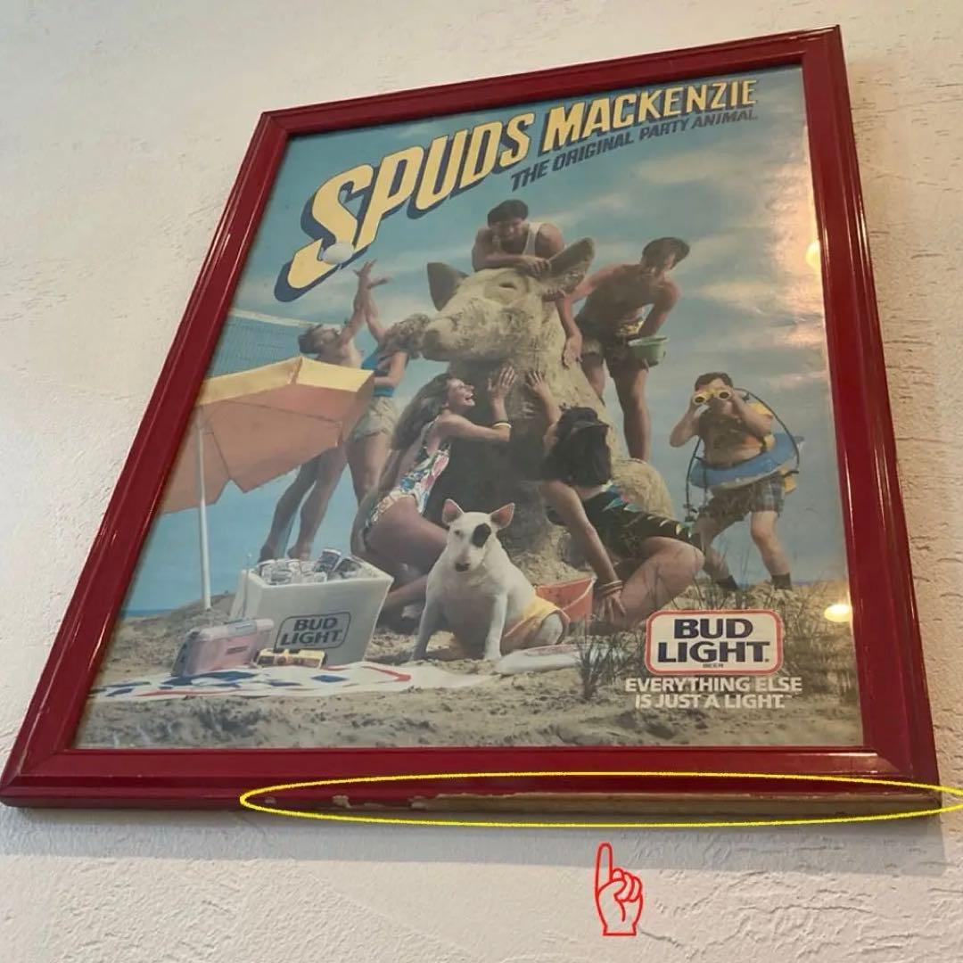Rare80s Spuds Mackenzie BUDLIGHTフレームパネル