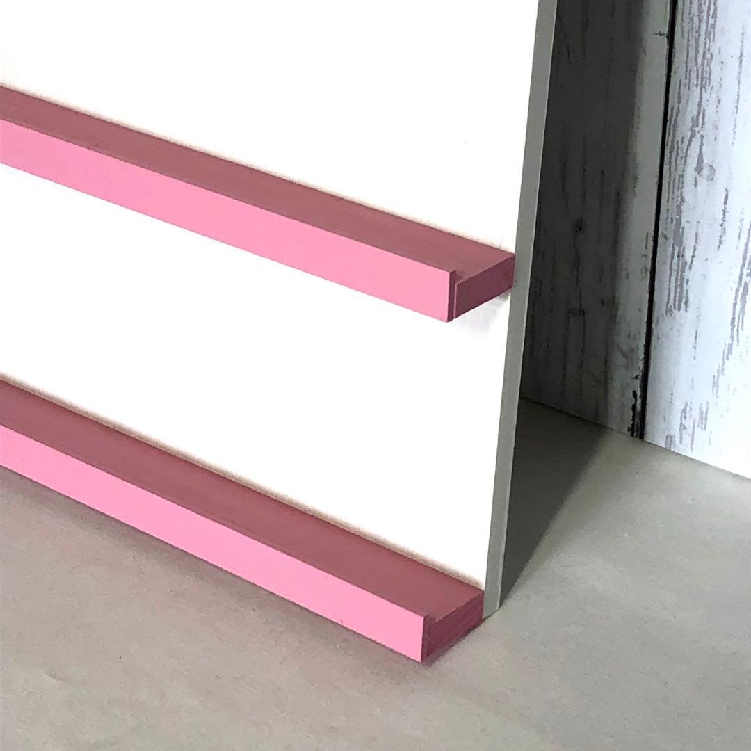 ろここ　お店型什器（ピンク×ホワイト）３点　イベント什器　アクセサリー什器