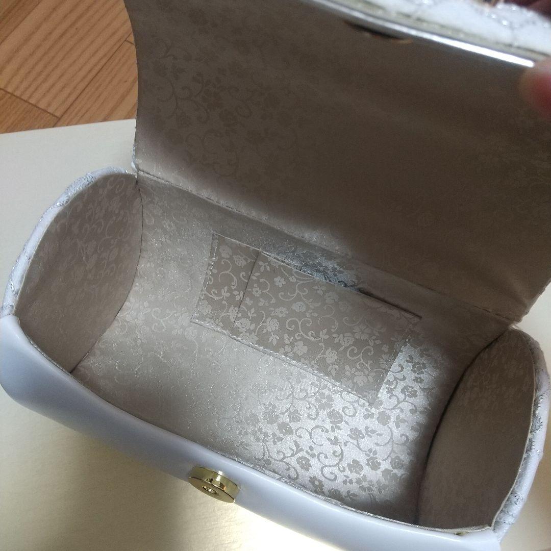 ホワイト 草履とバッグのセット リボン 成人式 卒業式 結婚式