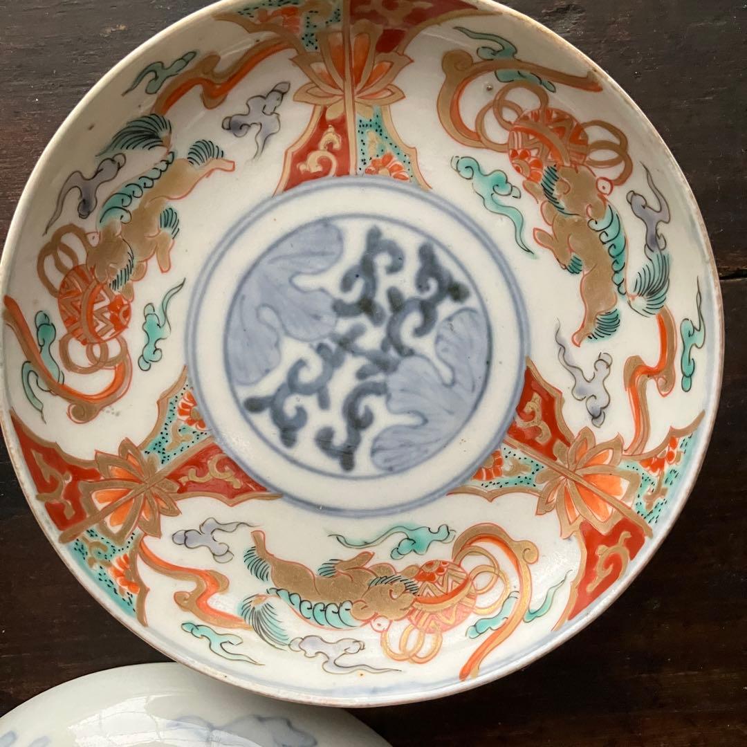 錦手伊万里　美しく華やかな小皿　食卓に華を添える　5枚セット