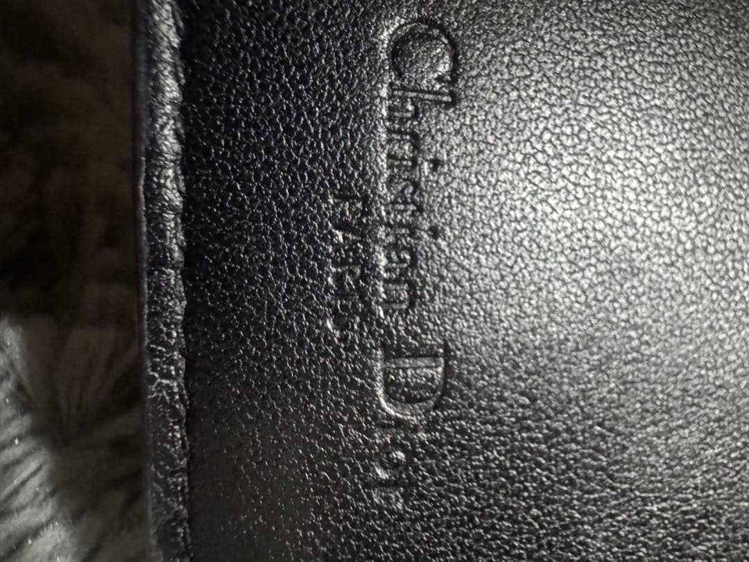 【限定値下げ】Dior ロータスウォレット　三つ折り財布　ラムスキン　ブラック