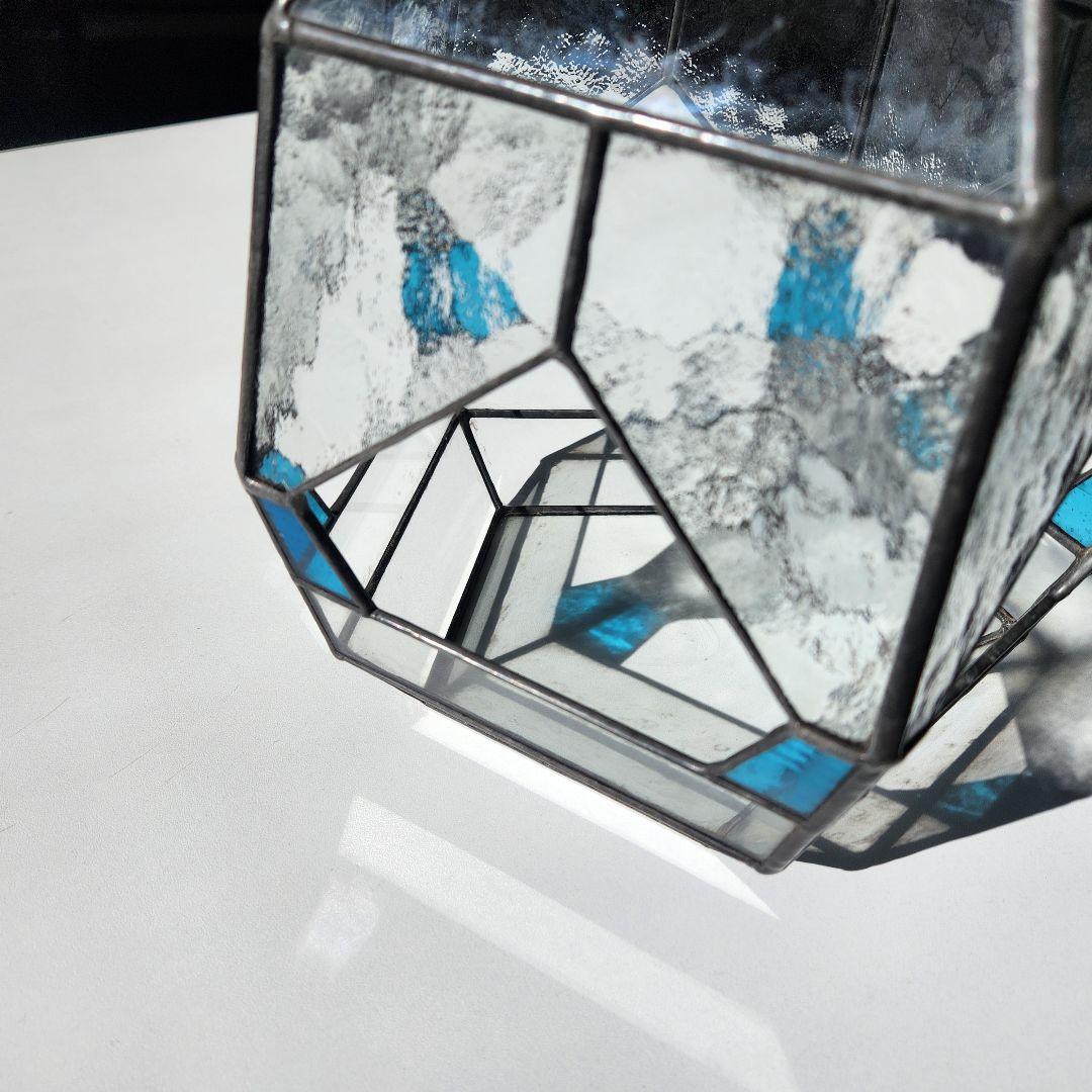 五角形　テラリウム　ステンドグラス　インテリア