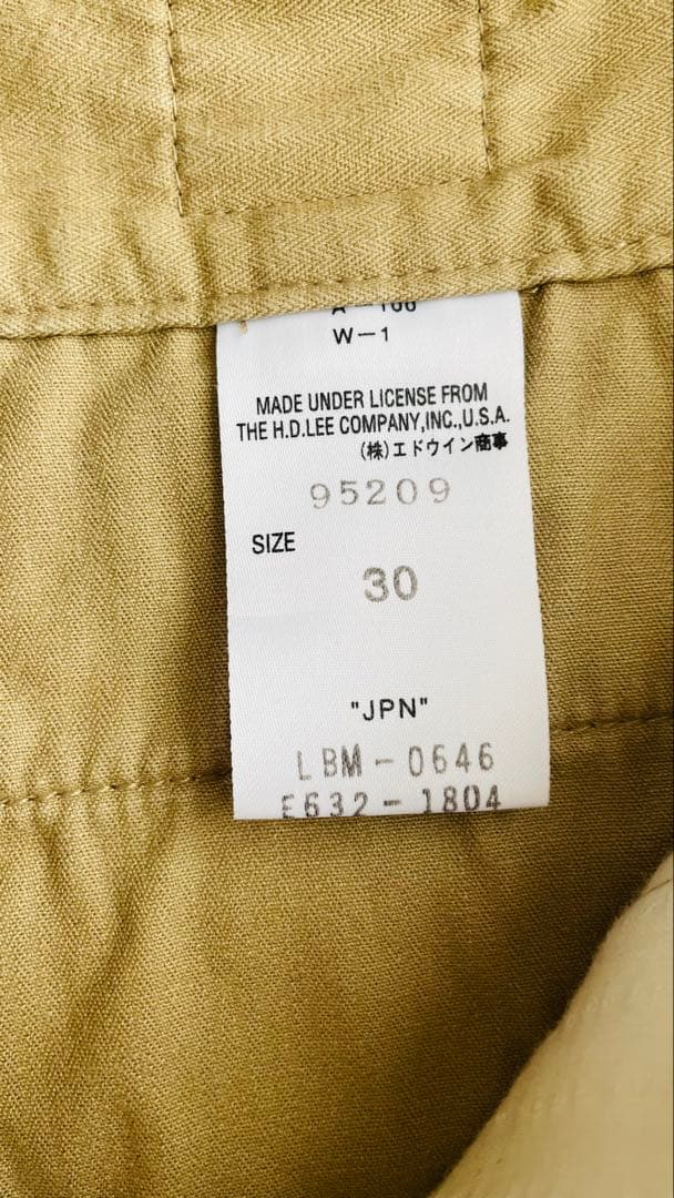 【ほぼ新品の美品】奥田民生×Lee別注　チノパン