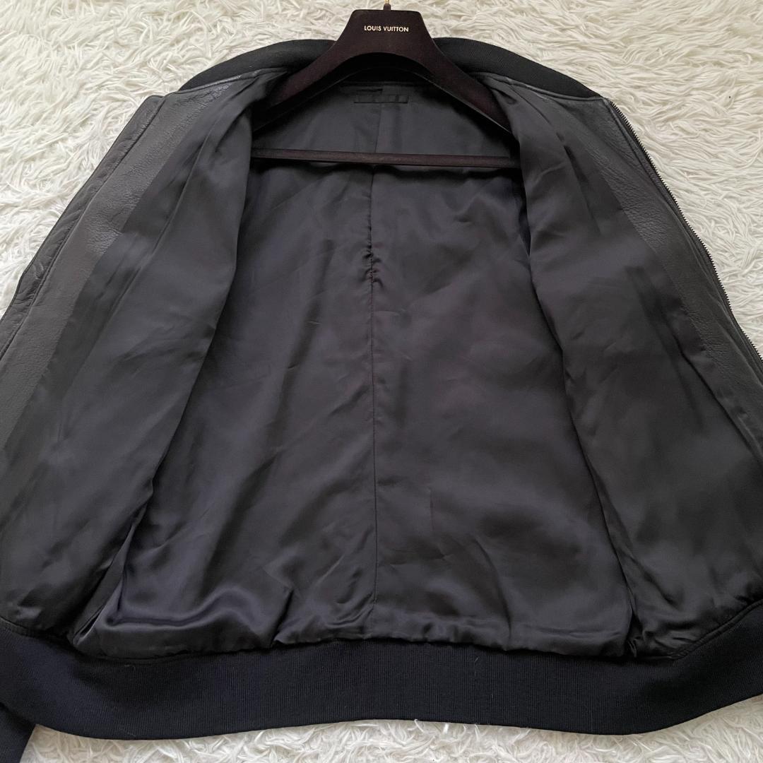 最高級ディアスキン ディスカバード レザージャケット 本革 M-L相当 黒