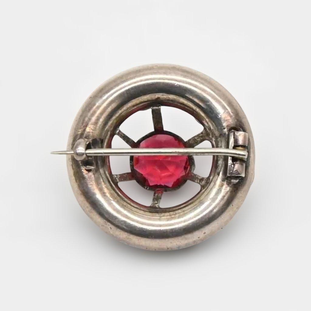 メノウとシルバーのブローチ　英国 スコットランド　s0064