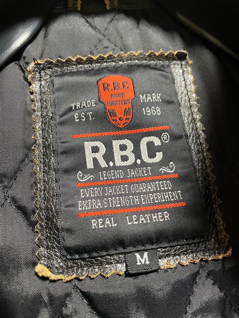RBC シングルライダース レザージャケット　ダメージ加工　M