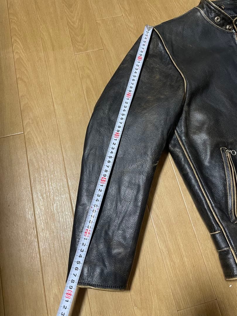 RBC シングルライダース レザージャケット　ダメージ加工　M