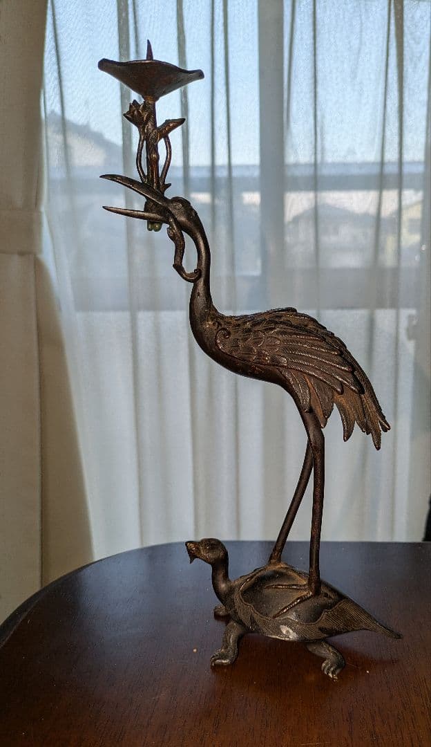 天台宗　鶴亀燭台