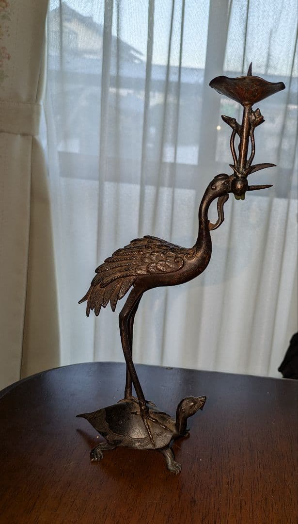 天台宗　鶴亀燭台