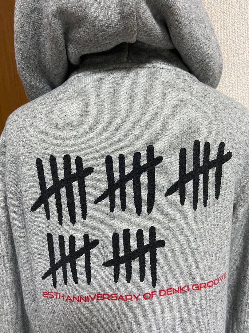 電気グルーヴ 25周年 糞塗祭　ジップアップパーカー　Mサイズ　グレー