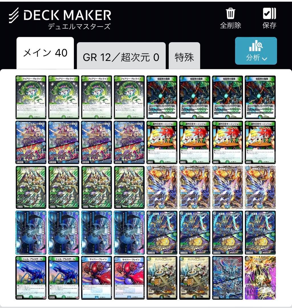 シ*ア様 デュエルマスターズ　フィオナアカシック　デッキ