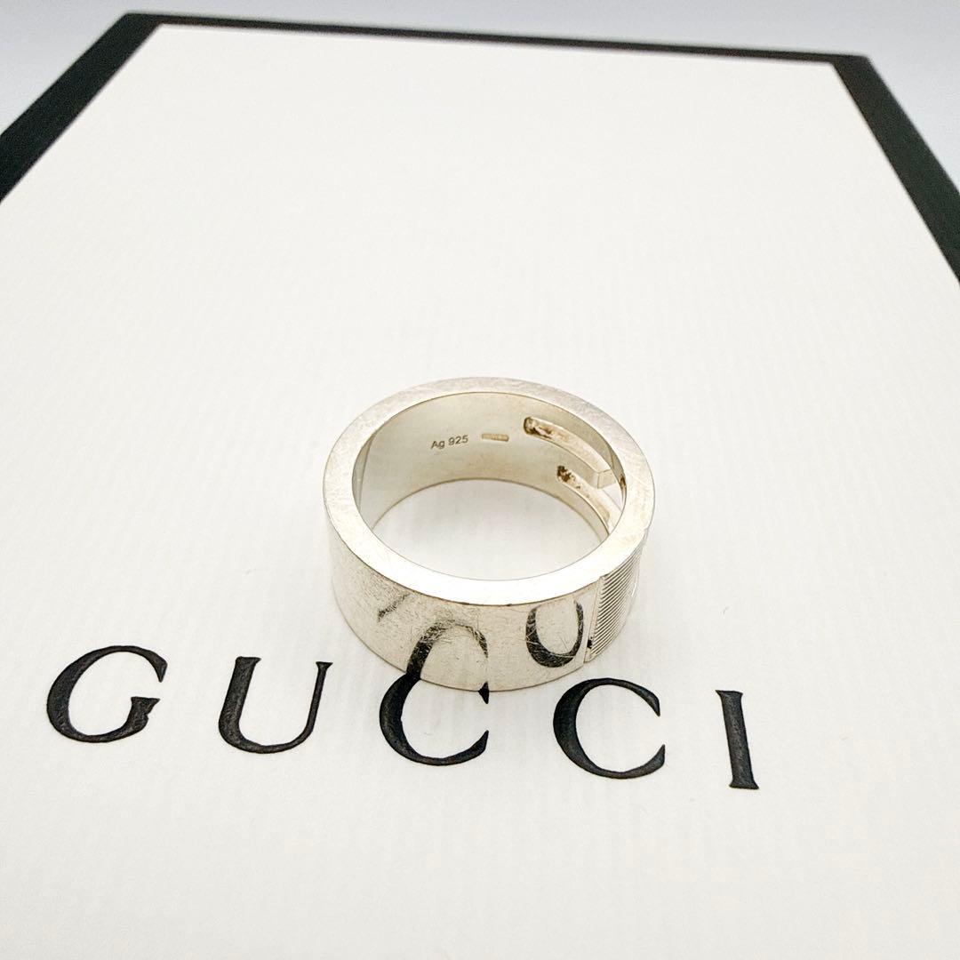 2931-1 人気✨GUCCI リング　Gロゴ 指輪　シルバー925 10号