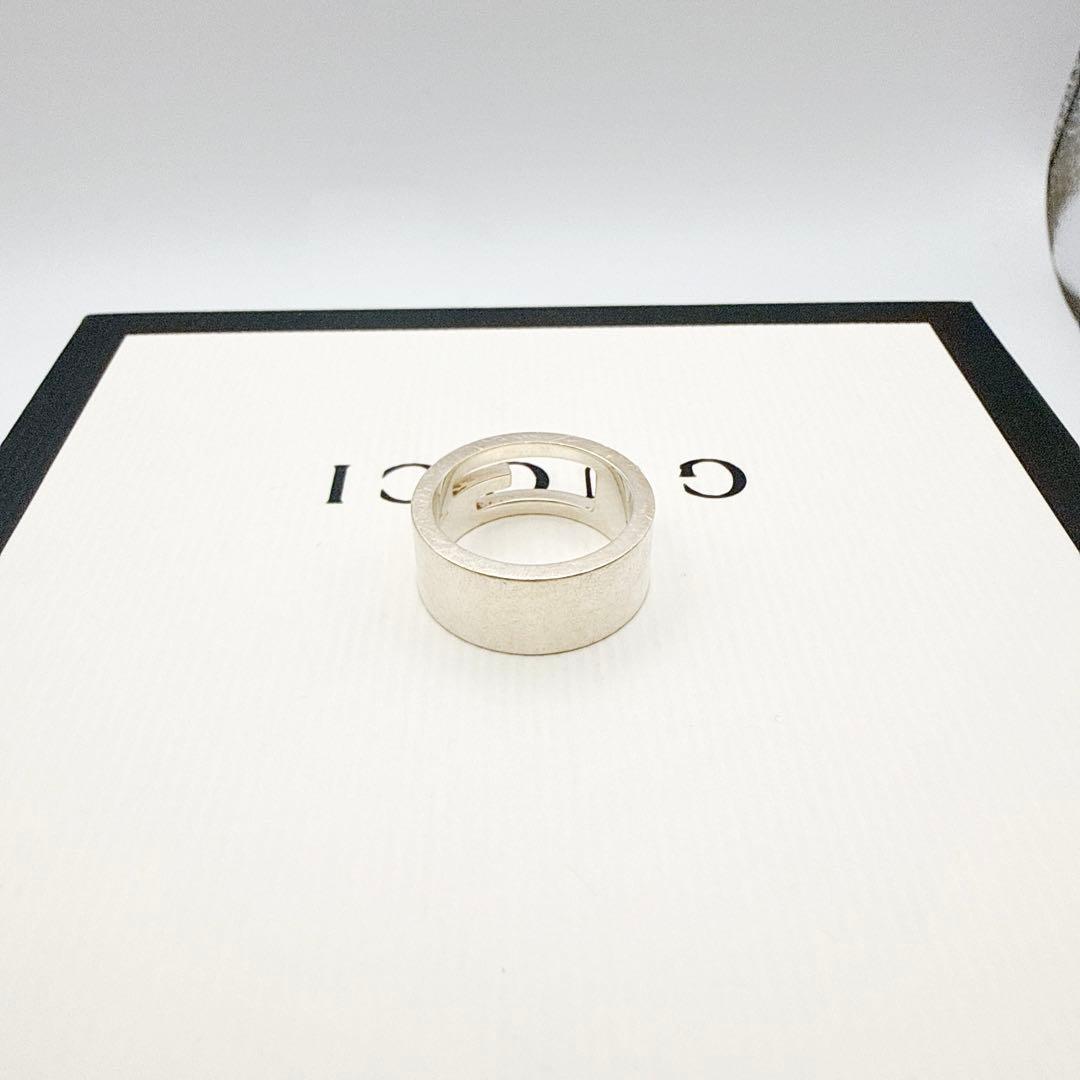 2931-1 人気✨GUCCI リング　Gロゴ 指輪　シルバー925 10号