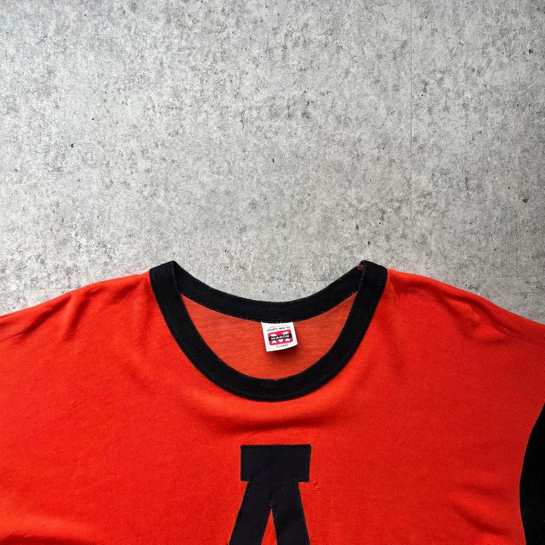 60s MASON フットボールTシャツ USA製 袖裾シングルステッチ