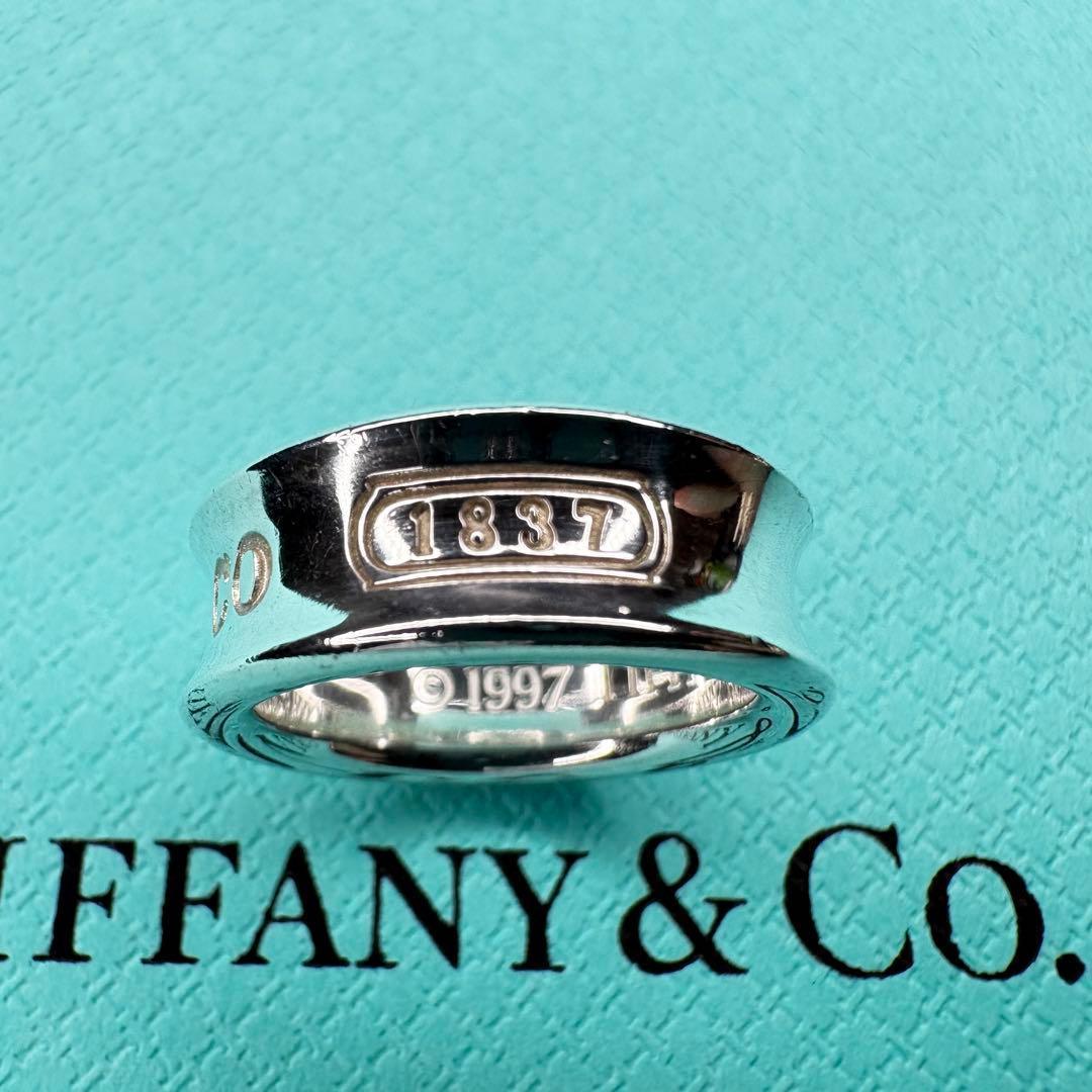 【美品】約8号 ティファニー Tiffany ナロー 1837 リングSV925