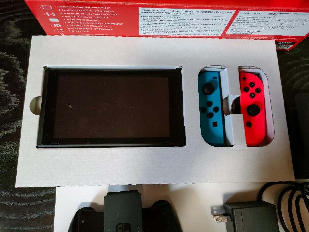 NintendoSwitchネオンブルー/レッド本体 ワイヤレスコントローラー付