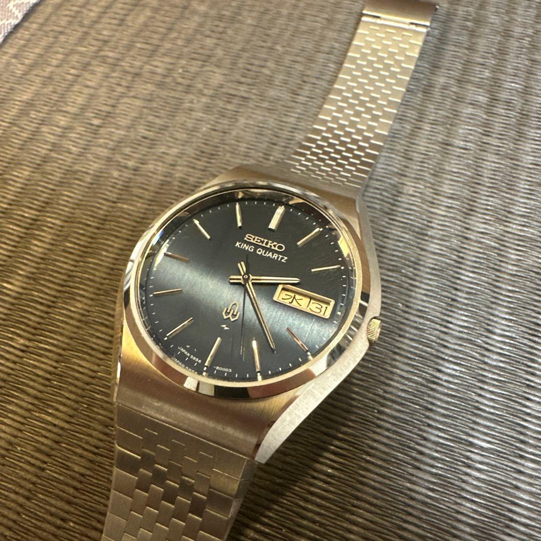 SEIKO キングクォーツ　 腕時計　稼動品　極美品　5856