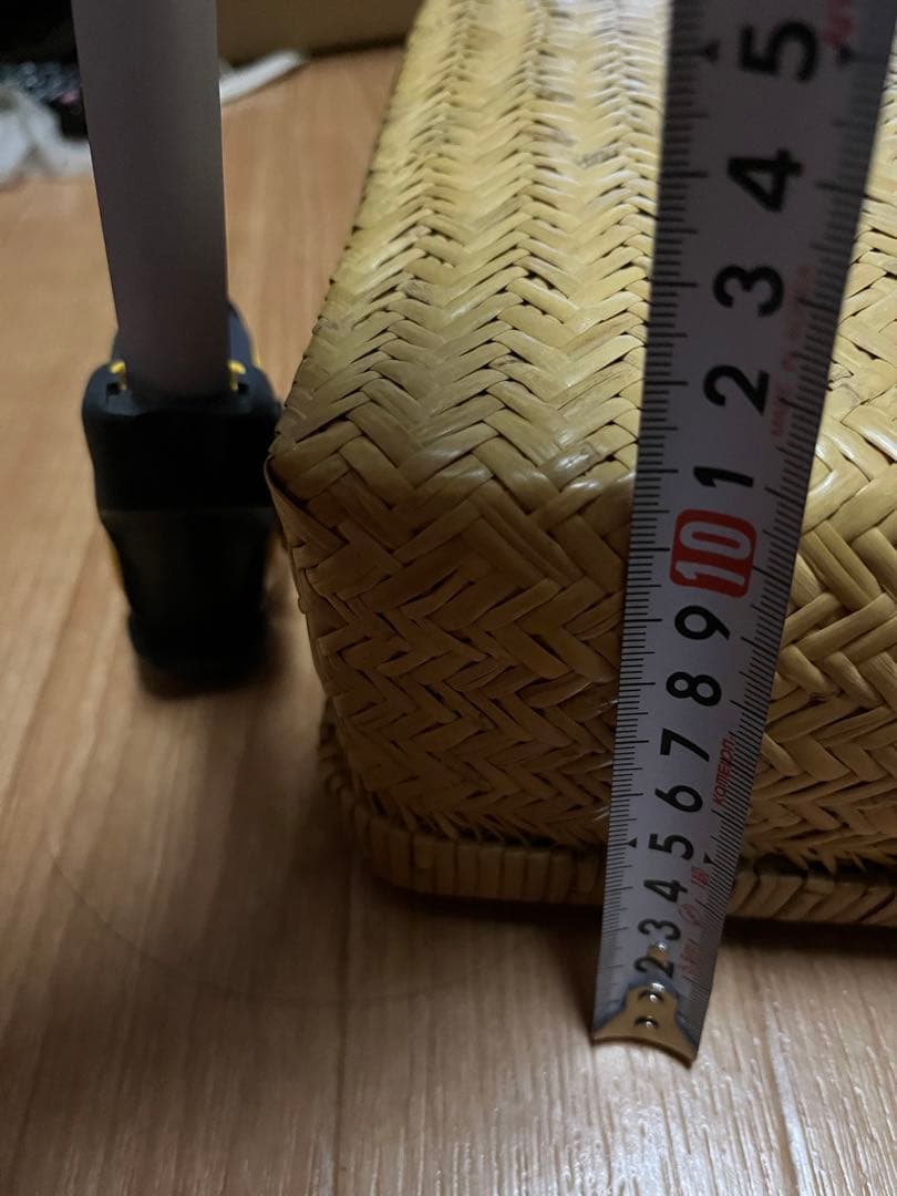 ヴィンテージ　竹行李ボックス　こうり　竹籠　網代　白竹　竹細工　竹工芸　小物入れ